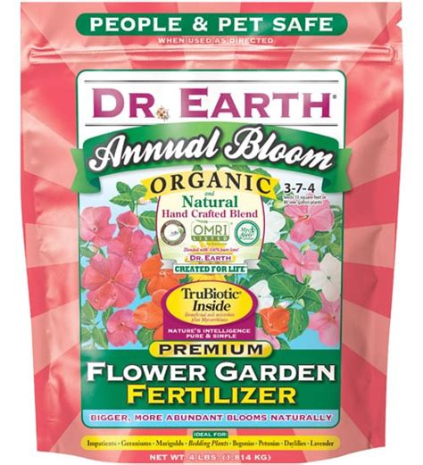 Fertilize the soil for annuals, as well as any new planting, during bed preparation. Flower Garden Fertilizer by Dr. Earth (4lb) | Planet Natural