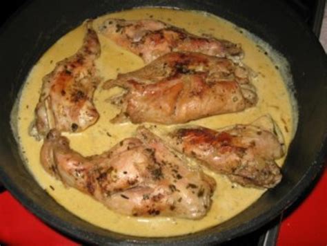 Kaninchen in Senf - Estragonsoße Rezept