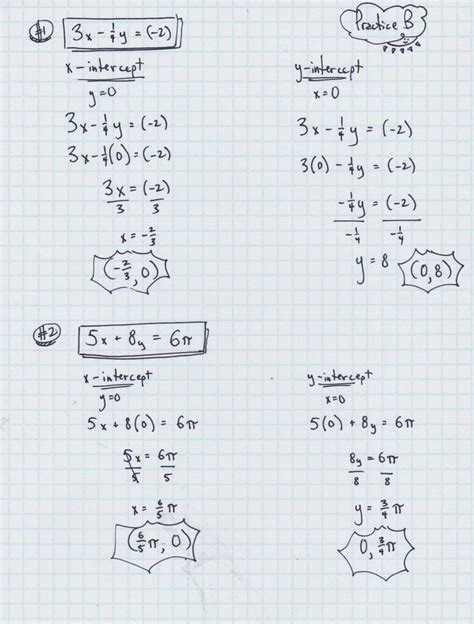 Algebra 1 Slope Intercept Form Worksheet 1 Answer Key | Word problem