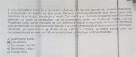 Exalta O Direito De Propriedade Individual E Da Riqueza