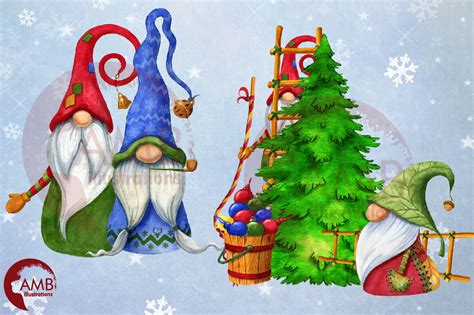 Christmas Gnomes Clipart Nordic Scandinavian Gnome Amb 2675 By