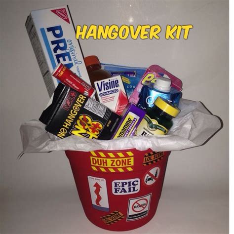 21st Birthday Hangover Kit Oh Shit Kit Craft Ideas Pinterest