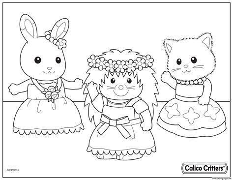 Family coloring pages coloring books coloring pages calico sylvanian families color family coloring family tree printable dollhouse accessories. Calico Critters Dance Party Time Coloring Pages Printable