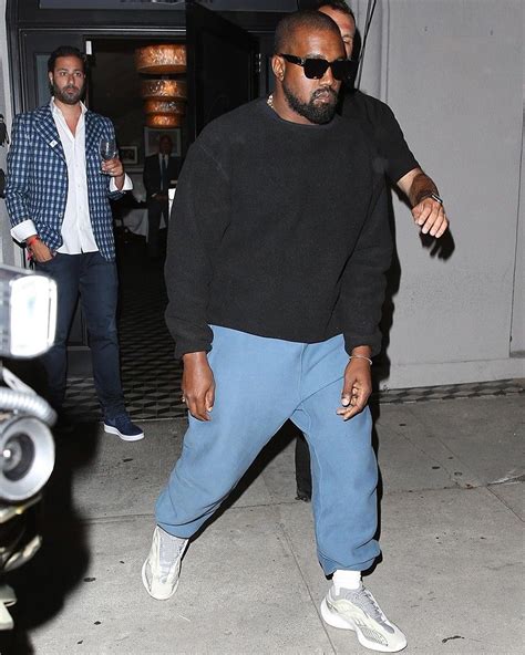 Kanye West Steps Out In Hollywood Wearing New Yeezy Sample Adidas