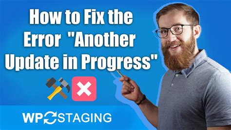 How To Fix The Error Another Update In Progress In Wordpress Youtube
