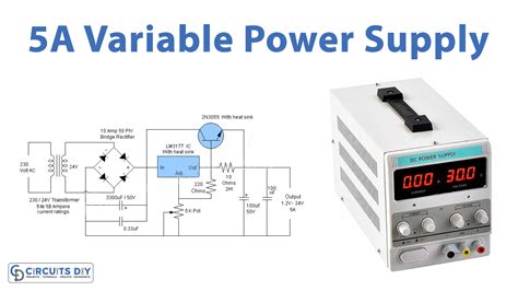 5a Variable Or Adjustable Power Supply Lm317