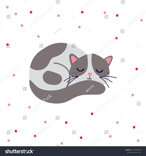 Illustration Grey Cat Stock Vector Royalty Free 1146499799 Shutterstock
