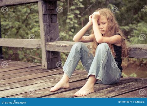 Portrait Of Sad Blond Teen Girl Stock Image Image Of Autism Misery 49112877