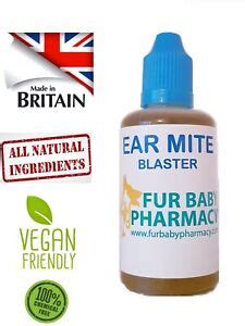 Ear Drops For Cats And Dogs Itchy Ear Mite Blaster 100% NATURAL Ear
