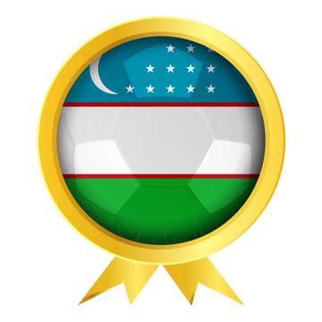 Uzbekistan Flag Circle Golden Frame Logos Vector, Uzbekistan Flag