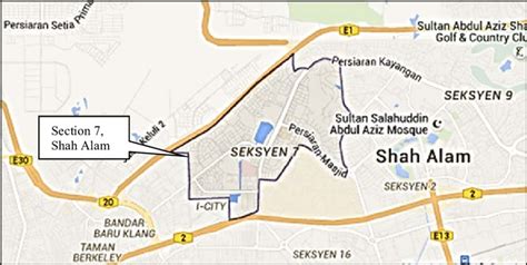 Sendayu tinggi shah alam seksyen 7. Location of Section 7, Shah Alam, Selangor, Malaysia (3°N ...