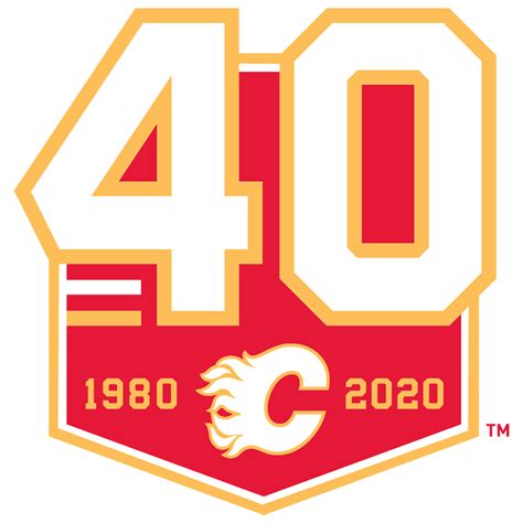 Calgary Flames Anniversary Logo National Hockey League Nhl Chris