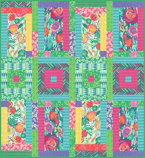 Painted Garden Quilt Pattern By Crystal Manning Etsy Ireland Quilt