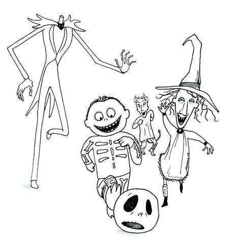 1) if you have javascript enabled you can click the print link in the top half of the page and it will automatically print the coloring page only and ignore the advertising and navigation at the top of the page. Jack Skeleton Drawing at GetDrawings | Free download