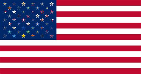 Us Flag With State Flags As The Stars Vexillology
