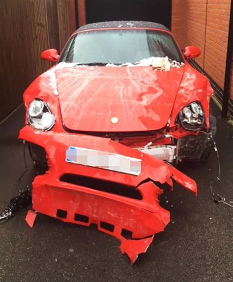 Pictures Show Damage To £45k Porsche After Driver Crashed It Into