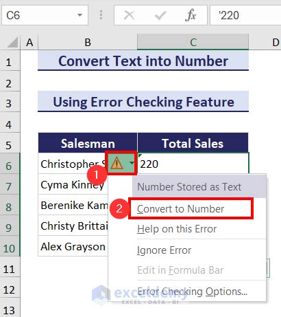 How To Convert Numbers Stored As Text To Numbers In Excel Exceldemy