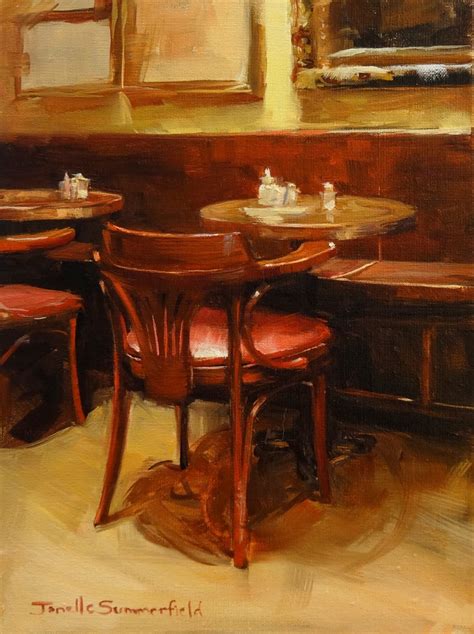 Jonelle Summerfield Oil Paintings New York Cafe