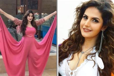 Actress Zareen Khan Looks Stunning In A Pink Dress Outfit In Her Latest