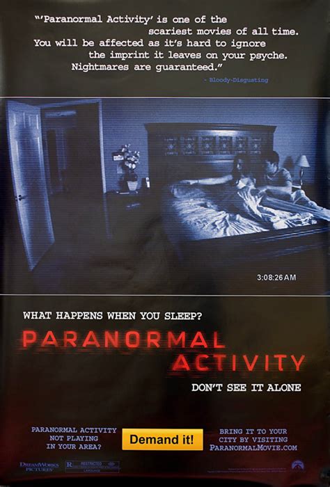 Paranormal Activity Original 2009 Us One Sheet Movie Poster Posteritati Movie Poster Gallery