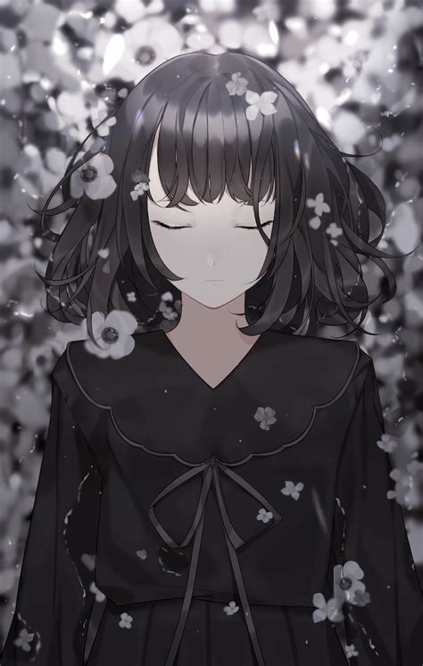 Anime Girl With Short Black Hair