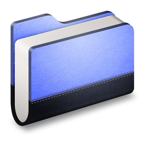 Library Blue Folder Icon Alumin Folders Iconpack Wil Nichols