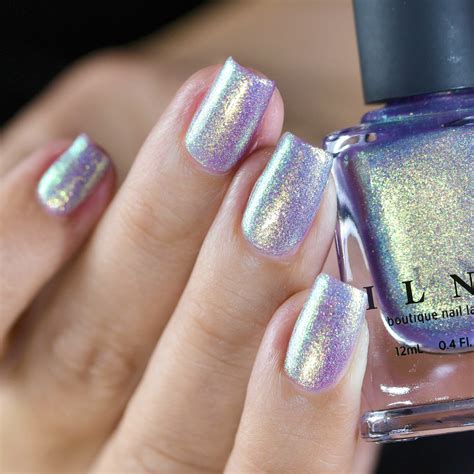 Downtown Iridescent Purple Holographic Jelly Nail Polish By Ilnp
