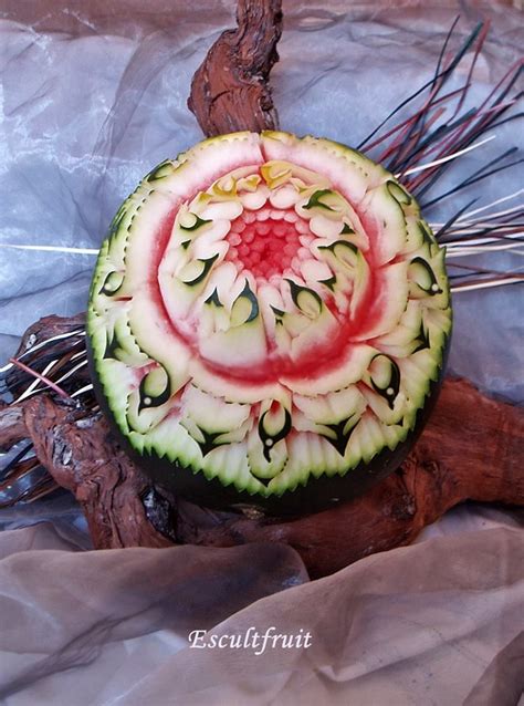 Watermelon Carving Thai 1 Fruit And Vegetable Carving Fruit Carving Watermelon Carving