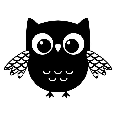 Cute Owl Silhouette Free Svg File Svg Heart