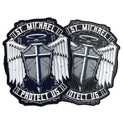 St Michael Protect Us Morale Patch Tbl Etsy