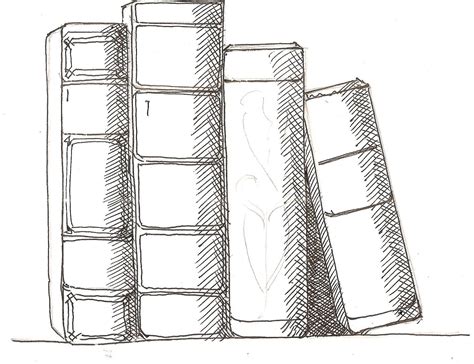 How To Draw A Bookshelf With Books Step By Step At Drawing Tutorials