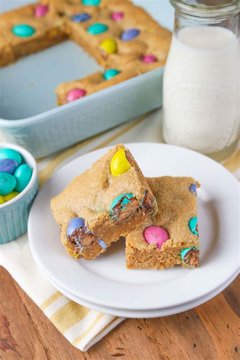 Peanut Butter Mandm Cookie Bars A Kitchen Addiction