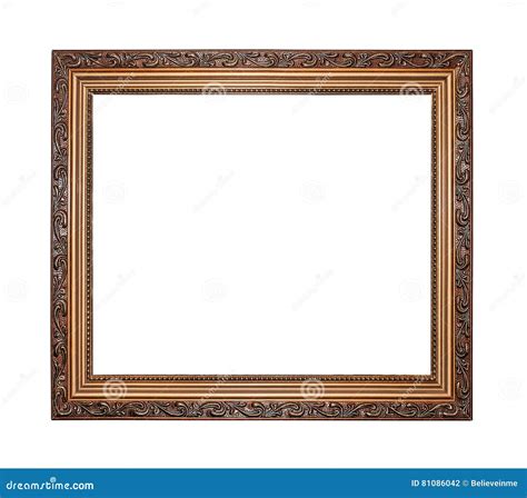 Gold Color Picture Frame Stock Photo Image Of Object 81086042
