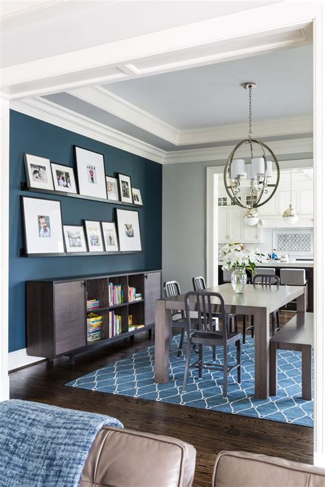Dining Room With Gray Accent Wall 1343x2014 Download Hd Wallpaper