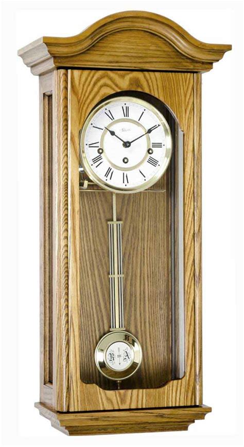 Hermle 70815 I90341 Brooke Keywound Oak Wall Clock The Clock Depot