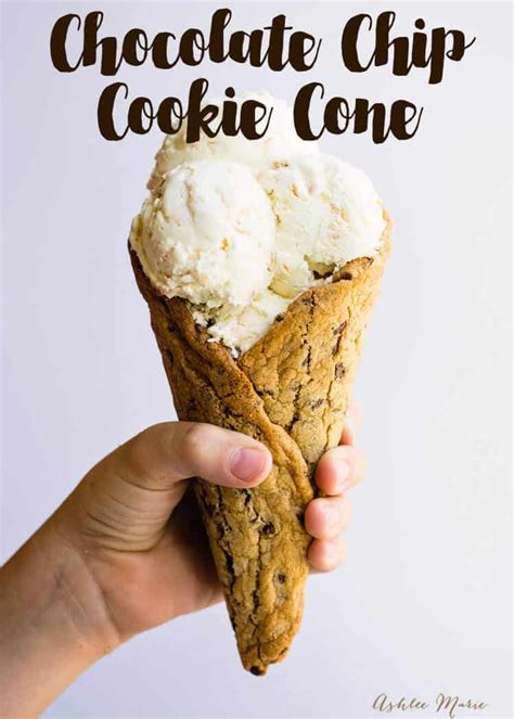 Chocolate Chip Cookie Cone Recipe And Tutorial Ashlee