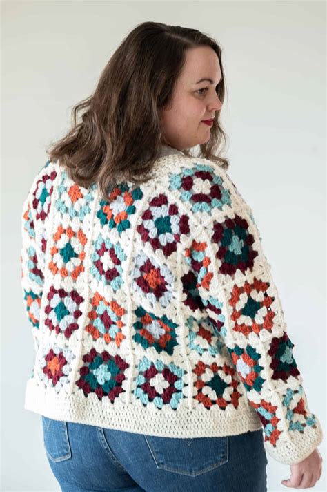 Granny Square Sweater Crochet Pattern FREE XS To 5XL