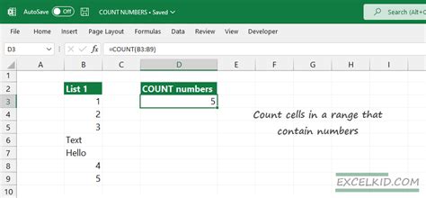 Excel Formula Count Cells That Contain Numbers Excelkid