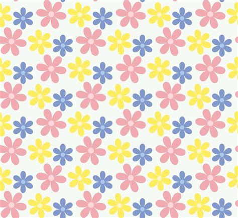 Seamless Pastel Flower Pattern 699919 Vector Art At Vecteezy