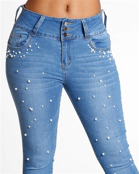 Pearls And Rhinestones Colombian Jeans Colombian Jeans Bottom