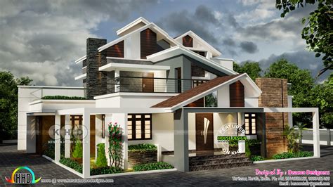 Beautiful Double Floor Home Design 2500 Sq Ft Kerala