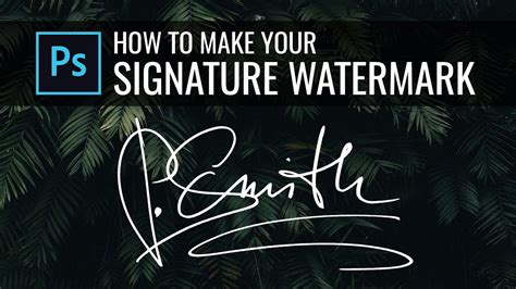 How To Make A Signature Logo Watermark In Photoshop Youtube