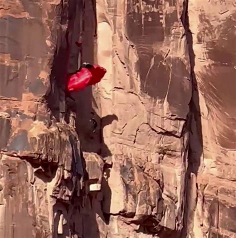 Base Jumper Filmed Smashing Into 400ft Cliff After Terrifying Parachute Malfunction Daily Star
