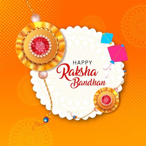 Premium Vector Happy Raksha Bandhan Celebration Card Design With