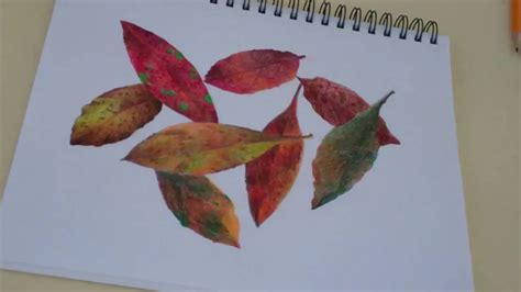 Draw Leaves With Colored Pencils - YouTube
