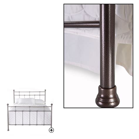 Dexter Complete Metal Bed And Steel Support Frame With Decorative