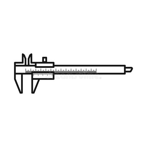 Isolated Object Of Calliper And Vernier Logo Graphic Of Calliper And