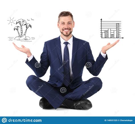 Man Finding Balance Between Work And Life Stock Image Image Of Person