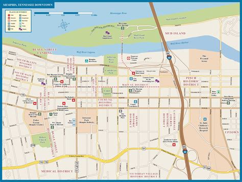 Look Our Special Memphis Downtown Map World Wall Maps