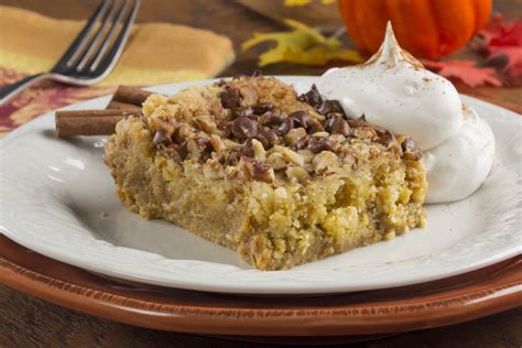 I happen to cook most of the food for my two. Autumn Pumpkin Dump Cake | MrFood.com